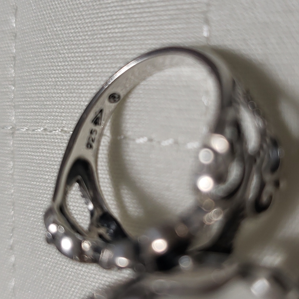 Silpada Filigree  Crystal Sterling Ring - Picture 9 of 13